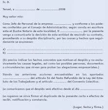 Carta Documento Laboral Despido Sin Causa - Sample Site j